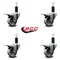 Service Caster 3'' Semi Steel Swivel 1-1/4'' Expanding Stem Caster Set Total Lock Brake, 4PK SCC-EXTTL20S314-SSS-114-4 - alternate 2